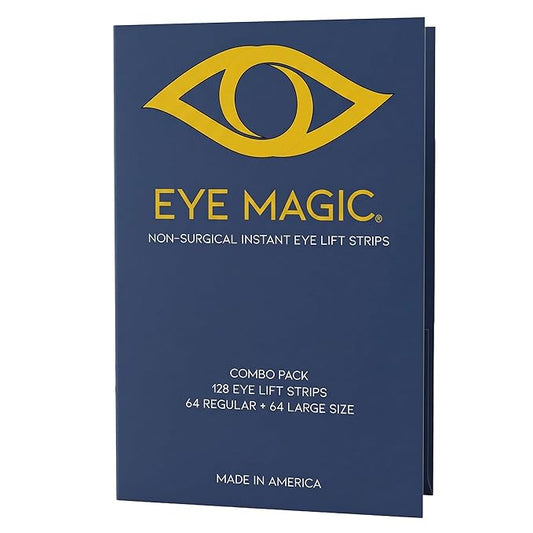 Eye Magic Premium Eye Lift Combo Pack - Med+Large Size, 128 Count, Strips Only, 2 Sizes Combo Pack, Best Value, Made in USA