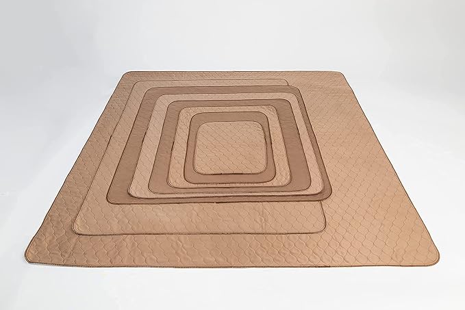 Washable Dog Training Pads - Reusable Waterproof Whelping - 41x41in | Sanitary puppy pee pads with rounded corners for pet essentials, laminated lightweight durable design for easy cleaning