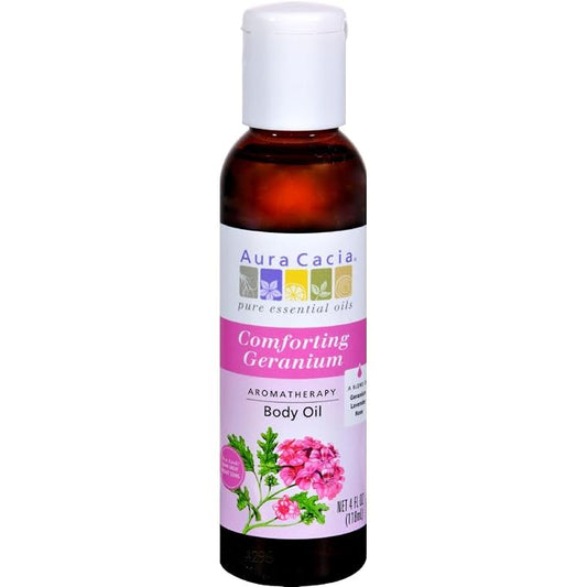 Aura Cacia Body Oil Geranium Comfort 4 Fz2