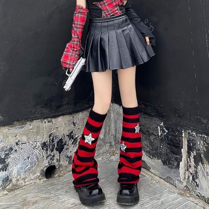 Sexybody Women's Leg Warmers Fashion Knit Warmers Long Socks Cute Y2K Kawaii Japanese Lolita Harajuku Accessories for Girls