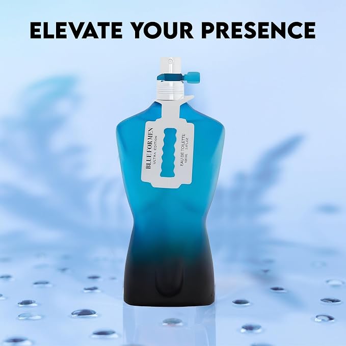 A CENTER Men's Cologne Gift Set Include Valentine Milano,Valentine,Choco Musk & Blue for Men Ultra - 3.4 Fl Oz Each | Vanilla Bourbon, Leather & Amber Floral Fragrance | Luxury Eau de Toilette