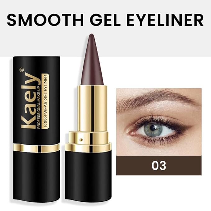 AMY'S DIARY Brown Gel Eyeliner Pencil,Waterproof Smudge Proof Eye Liner Pen,Cat Eye Goth Halloween Makeup,Eye Face Paint Lipstick Crayon,Color Colorful Eyeliner Eyeshadow Stick (brown)