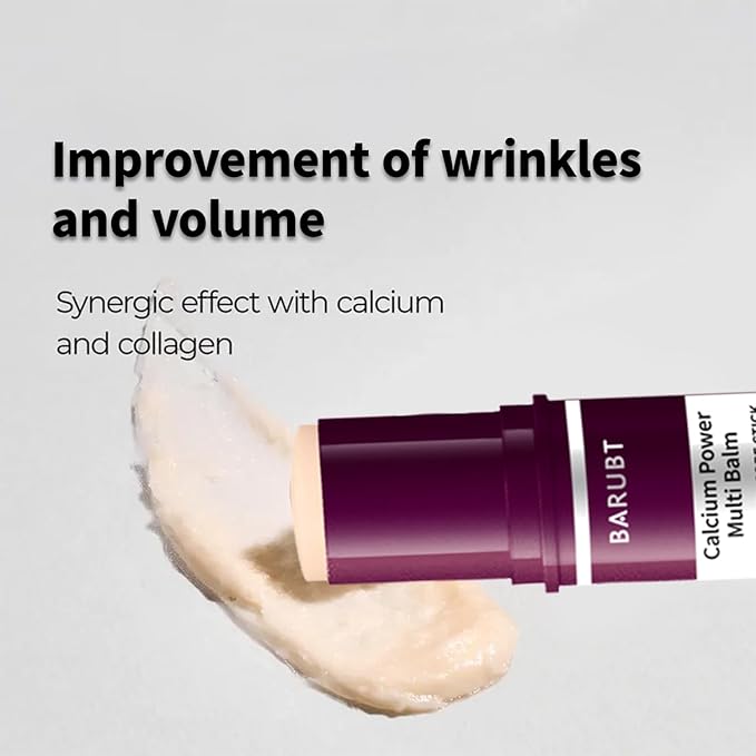 Calcium Multi-Balm Stick (2-Pack) - Korean Anti-Aging Formula for Face, Eyes & Neck - Hydrating, Firming Skin Treatment with Collagen & Vitamin D - Suitable for All Skin Types