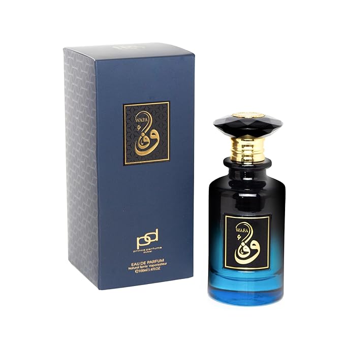 Prince Parfums Dubai – Wafa Men’s Eau de Parfum 3.4 Ounces – Bold Luxury Cologne with Mandarin, Cypress, Geranium & Musk – Citrus Freshness and Refined Woods for the Modern Man