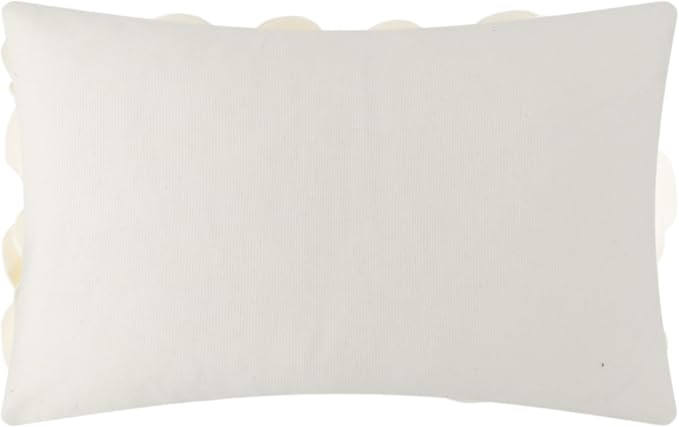 KINGROSE 3D Flower Throw Pillow Cover Decorative Cushion Cover Soft Pillow Case for Sofa Couch Bedroom Home Decor 12 x 20 Inches Cream