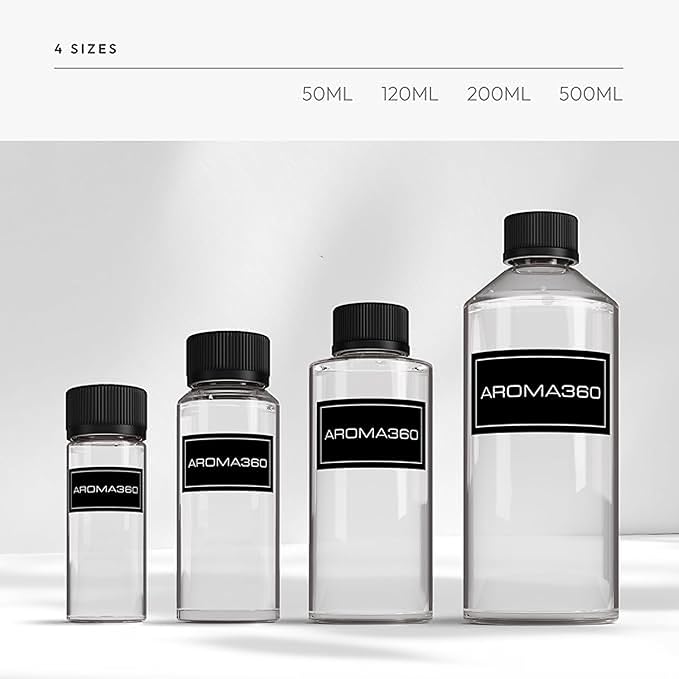 Aroma360 | Black Diffuser Oil Blend | Luxury Essential Aromatherapy Reed Diffuser | Sage, Tiaré Flower and Saffron | 16.9 fl oz 500mL