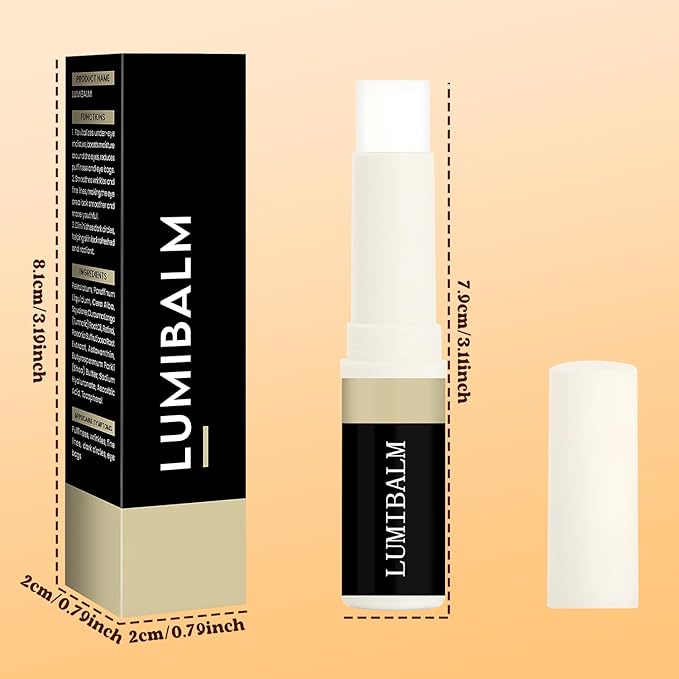 lumibalm Turmeric Eye Stick for Under Eye Bags, Erases Eye Bags Within Minutes,Turmeric Retinol Eye Cream for Puffiness (2pcs)