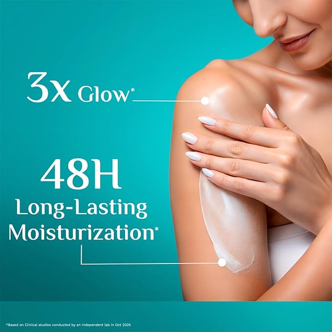 Pilgrim Glow Body Lotion with Spanish Squalane & Niacinamide | Lightweight Daily Moisturizer for Dry, Dull Skin | Long-Lasting Hydration & Smooth Feel | 13.53 Fl Oz (400ml)