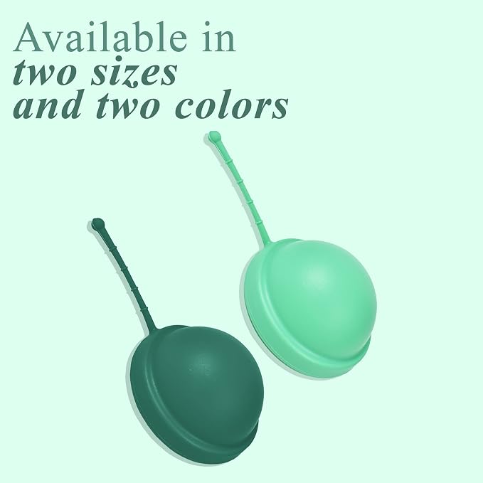 SHORDY Reusable Menstrual Disc (Large), 100% Medical-Grade Silicone, Flexible & Leak-Free Period Disc, Eco Friendly Feminine Hygiene & Care | Tampons, Pads & Cups Alternative (Green)