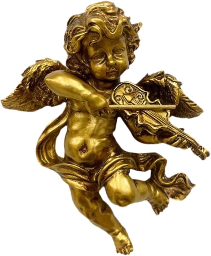 Angel Wall Sculpture Hanging Ornament Decorative Gift Resin Crafts Angel Statue Figurine for Living Room Bedroom Housewarming, Single Angel
