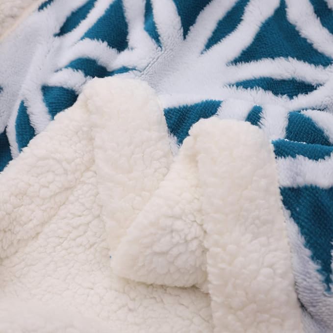LOMAO Sherpa Fleece Blanket Fuzzy Soft Throw Blanket Dual Sided Blanket for Couch Sofa Bed (Teal, 60''x80'')