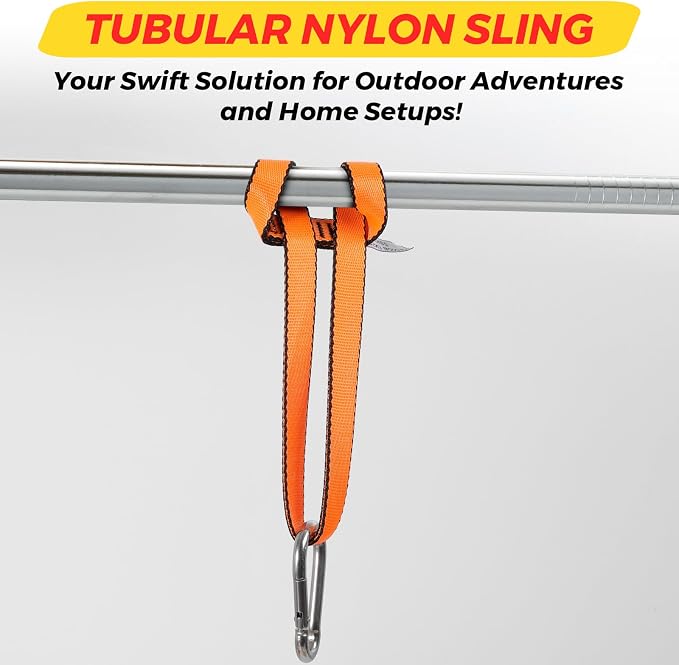 18MM Nylon Climbing Sling Runner 23KN CE2008/EN566 Strong Webbing Straps for Rock Climbing,Mountaineering, Rappelling, Swing, Yoga Hammock etc