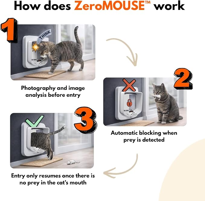 ZeroMOUSE 2.0 Mouse Detection: Flap Extension for Prey and Chiper Detection, with Mouse Detection, with Chip Detection, App Control Included