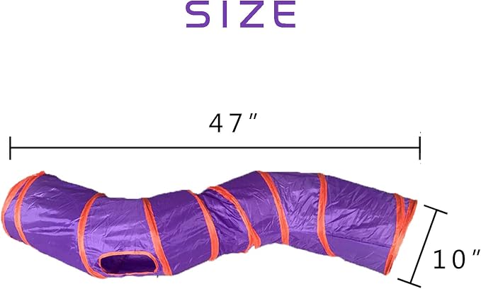 iCAGY Cat Tunnel Toys for Indoor Cats Kittens Rabbits, Pet Toy Play Tunnels