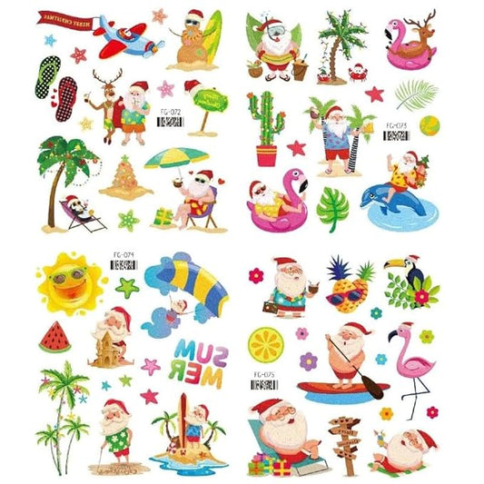 Christmas Temporary Tattoos for Kids and Adults, Holiday Santa Reindeer Snowflake Body Stickers, Xmas Party Favors Decorations.01