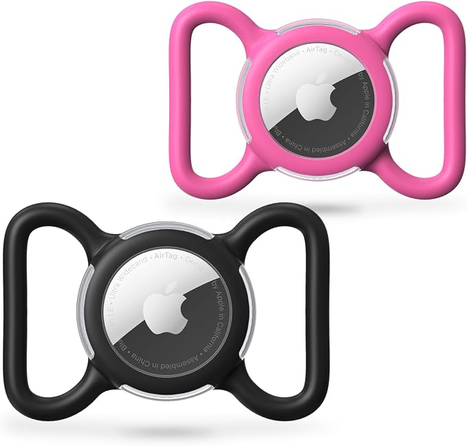 Waterproof AirTag Holder for Dog Collar, Soft Slide-On Dog AirTag Holder | Full-Body Protection, No-Dangle Fit, Ultra-Durable, Lightweight, Tool-Free Installation, Clear Cover, Fits Dog & Cat Collars