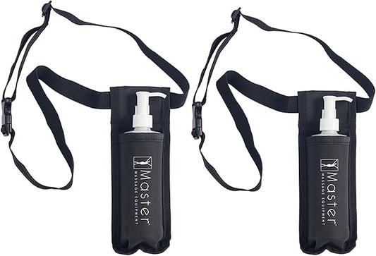 Master Massage Oil & Massage Lotion Bottle Holster Single Kit - 1 Bottle, Adjustable Holster (2 Set Single Bottle)