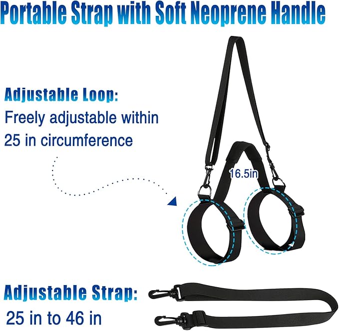 WISDING Yoga Mat Strap for Carrying, Adjustable Mat Sling with Handle | Fits Most Yoga Mats, Soft Neoprene Handle, Hands-Free Carry for Pilates, Gym & Travel