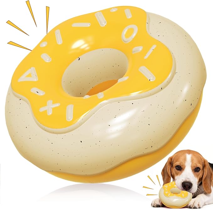 Tough Dog Chew Toys Indestructible Squeaky Toys for Aggressive Chewers Outdoor Swimming Interactive Tough Chew Toys for Medium and Large Dogs
