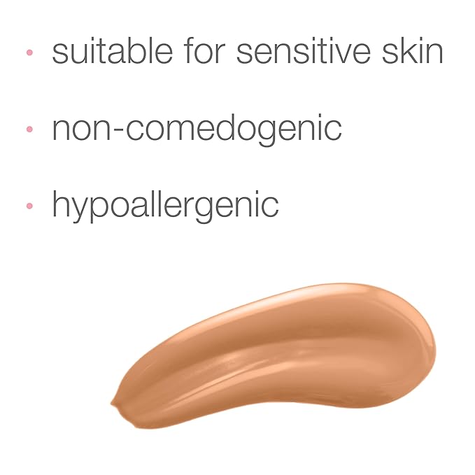 Neutrogena Healthy Skin Sensitive Skin Serum Foundation with Pro-Vitamin B5, Color Correcting & Pore Minimizing Liquid Foundation & Face Serum, Buildable Coverage, Medium/Deep 01, 1 oz (Pack of 2)