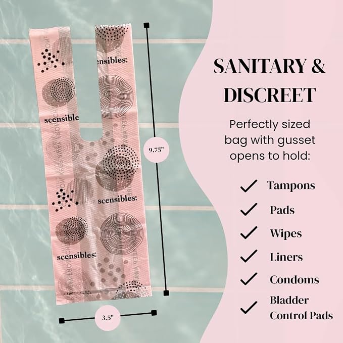 Scensibles Disposal Bags (Travel Pack, 3 Bags per Pack, Set of 10) - For Tampons, Liners, Condoms & More - Compact, Discreet & Odor-Reducing Solution