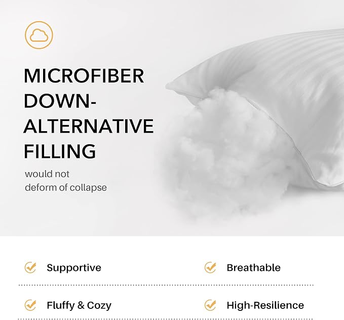 Oubonun 20 x 20 Throw Pillow Inserts Set of 2 | Firm and Fluffy Decorative Square Pillows for Couch Bed Sofa with Soft Cotton Cover White Cushion with Down Alternative