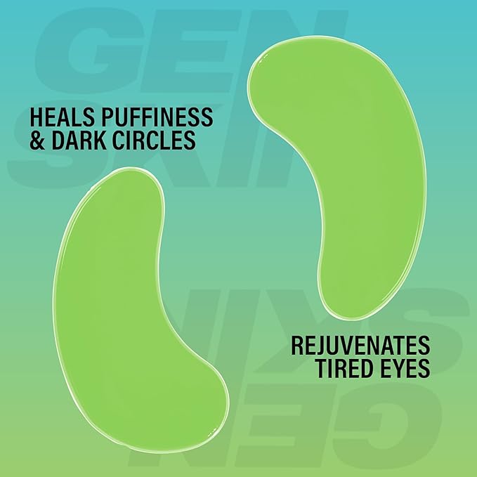 Generation Skin Eye Patches for Dark Circles and Puffiness, Under Eye Mask with Hyaluronic Acid and Matcha Green Tea, Vegan and Cruelty-Free Under Eye Patches, Green Tea Eye Masks, 5-Pack