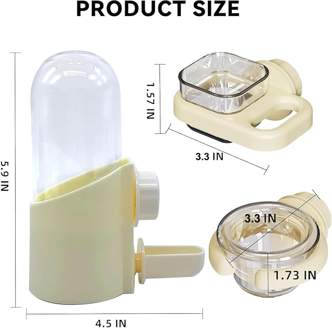 Bird Water Dispenser Bird Cage Feeder Accessories for Parakeet(3Pcs)