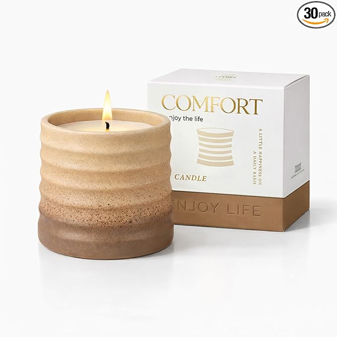 Shangri-La Retreat Scented Soy Candle – Decorative Gradient Ceramic Jar Candle, Non Toxic Aromatherapy Candle, Long Lasting Candle Gifts for Women, Home Decor