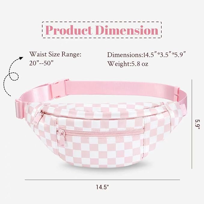 MAXTOP Large Crossbody Fanny Pack with 4-Zipper Pockets,Gifts for Enjoy Sports Festival Workout Traveling Running Casual Hands-Free Wallets Waist Pack Phone Bag Carrying All Phones