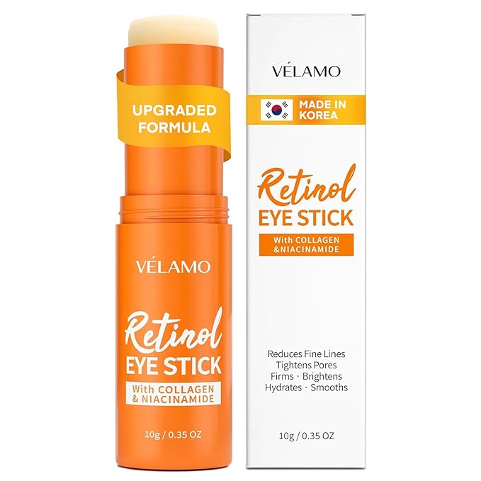 Retinol Under Eye Balm Stick: Korean Retinol Eye Cream for Dark Circles, Puffiness, Eye Bags, Wrinkles & Fine Lines - 8-IN-1 Formula with Collagen, Niacinamide, Peptides & Hyaluronic Acid 0.35 OZ/10g