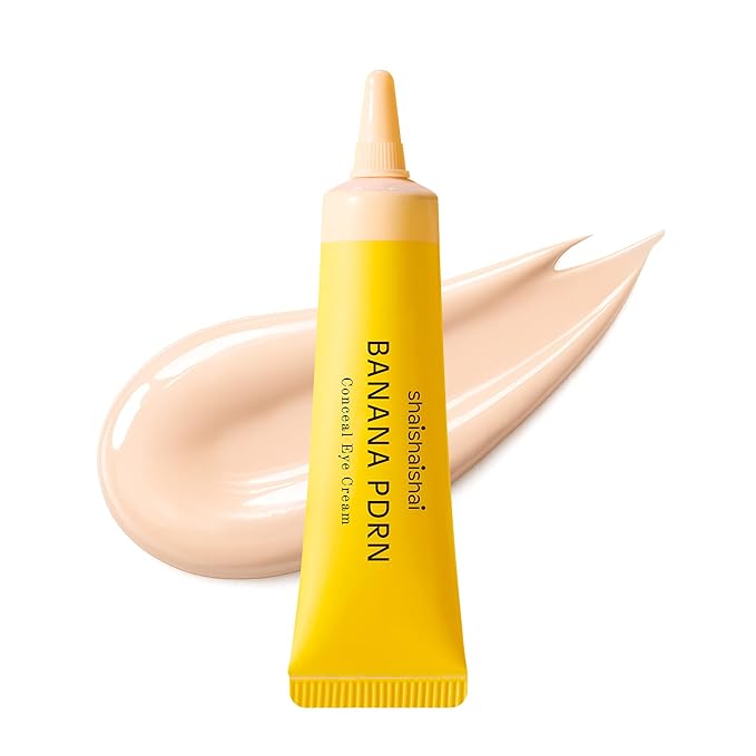 shaishaishai BANANA PDRN Conceal - Hydrating Under Eye Cream & Dark Circle Coverage, Advanced Formula with PDRN + Ectoin, Non-Sticky, Korean Skincare, 0.52 oz (Cream)