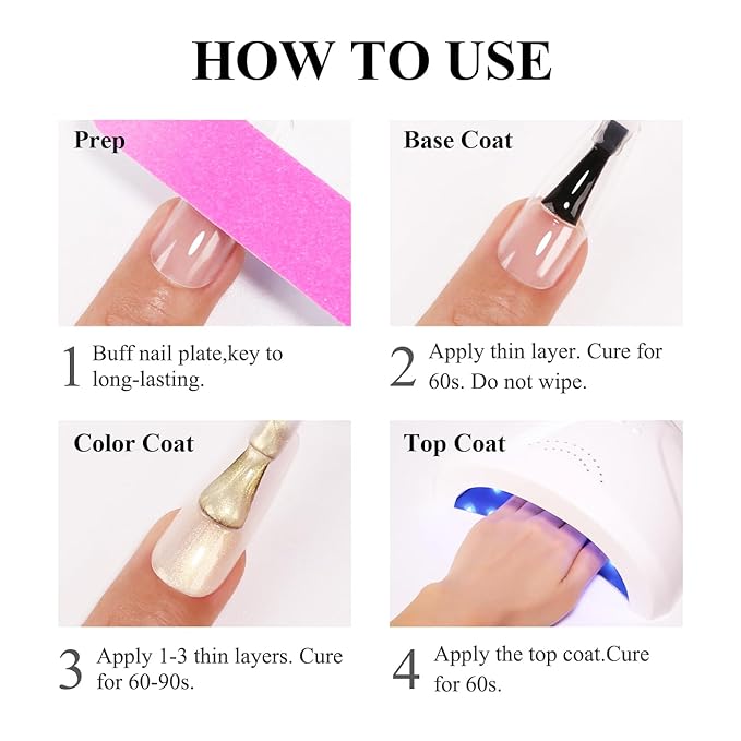 Imtiti Pearl Gel Nail Polish, 0.5 Fl Oz Purple Transparent Shell Shimmer Mermaid Drawing Polish, Iridescent Pearlescent Spring Summer UV LED Soak Off