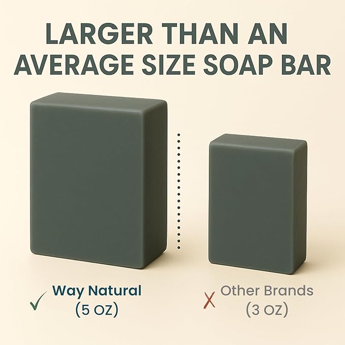 Activated Charcoal Soap Bar (3 Pack) - Goat Milk Soap for Men, Women & Kids - Natural, Handmade w/Real Milk - Dry, Sensitive Skin, Hands/Body - Premium, Gentle, No Dyes - (Large, 5oz)
