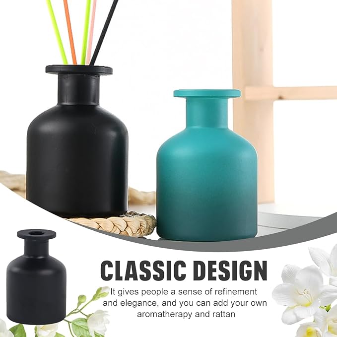 1PCS 150ml/5oz Empty Refillable Glass Diffuser Bottle Exquisite Essential Oils Container for DIY Replacement Aromatherapy Diffuser Sticks Sets Essential Oils Crafts Decor