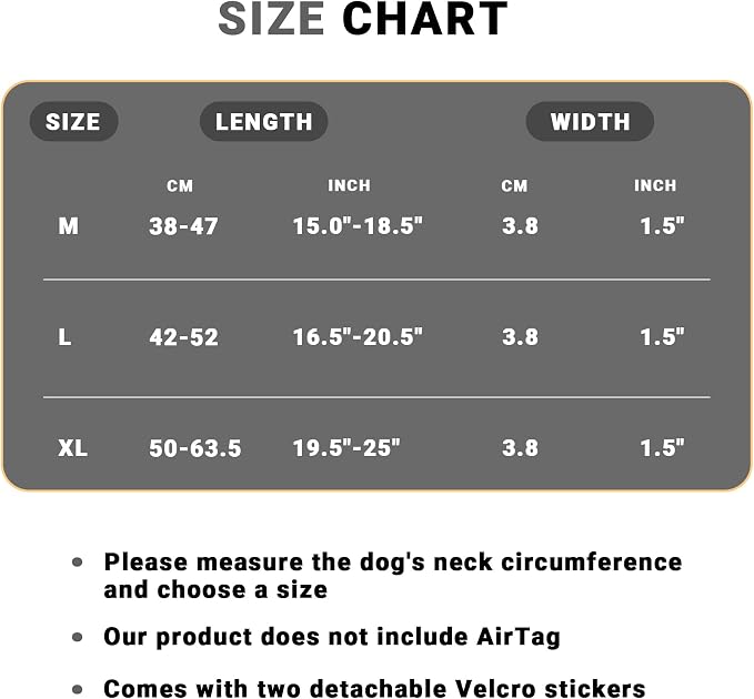 Tactical AirTag Dog Collar Leash Set - Heavy Duty, Adjustable GPS Collar
