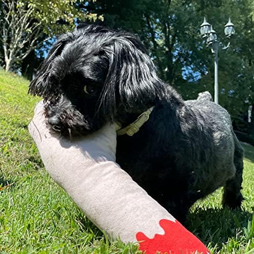 Zombie Arm Dog Toy Funny Stuffed Squeaker Chew Plush for Puppies