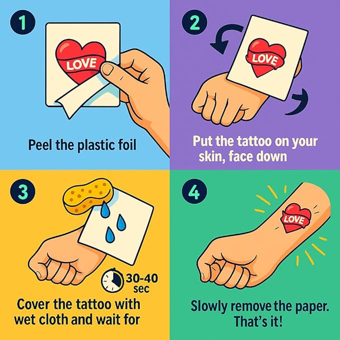 Party Pack - Custom Temporary Tattoos with Your Face | Funny Personalized Face Tattoos for Parties, Weddings & Events | Unique Fake Tattoos with Photo | Made in USA