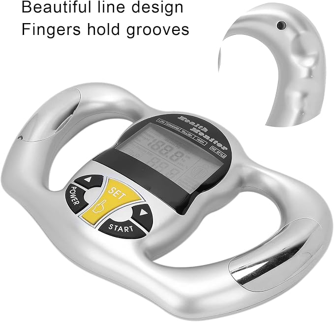 Handheld Body Fat Measuring Instrument BMI Meter, Body Fat Tester, Body Composition Smart Scale Analyzer, Tracks Heart Health, Vascular Age, BMI, Fat, Muscle & Bone Mass, Water