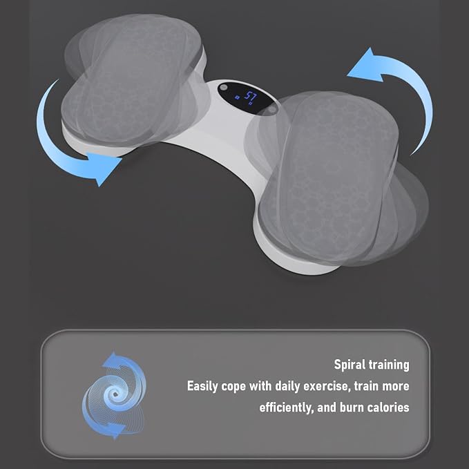 Haofy Waist Board with 4 Point Sensor Body Weight Scale for Home Gym - Large LED Display Real Time Calorie Tracking Anti Slip Base Smart Timer for Office Workout Small Space
