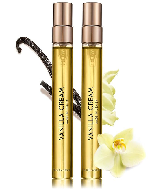 PUREAMOR Perfumes for Women, No. 54 Vanilla Cream Scent, Vanilla Perfume Oil, Advanced Fragrance Perfume for Men, 0.68 fl./20ml Gourmand Parfum, Travel Size Perfumes Spray, Made in USA