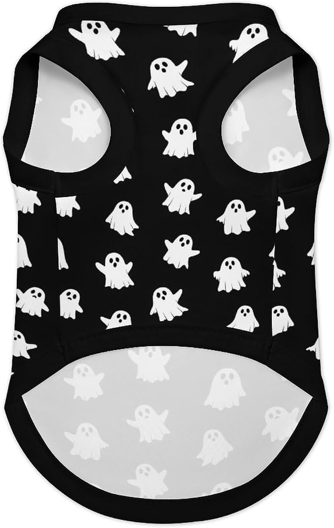 Halloween Pet Vest Spooky Pet Shirts Large | boo season Dog Shirt Vest cute pet Sleeveless Vests Ice Silk Dog T-Shirts holiday Dog Clothes Halloween Canine Wear