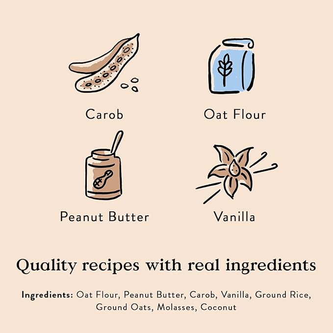 Bocce's Bakery Mud Pie Oh My Dog Training Treats, PB, Carob & Vanilla, 6 oz | Oven Baked, Wheat-Free Everyday Dog Training Treats - Made with Real, Limited Ingredients and Baked in The USA