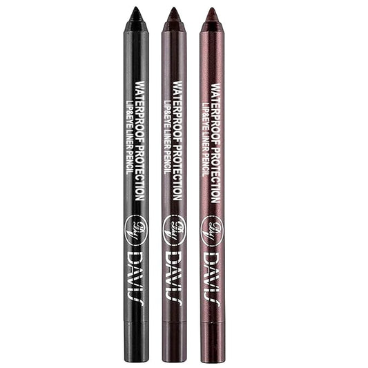 3 Colorful Eyeliner Pen Set, Eye Shadow Pencil, Pearl Eyeliner Kit Metallic Glitter Eye liner Pencil for Women Eye&Lip Liner Professional Colorful Eye Makeup Color Set (3PCS E)