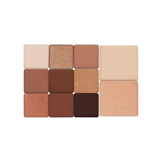 PROFESSIONAL MAKEUP Long Lasting Waterproof Eyeshadow Palette 11 Ultra-pigmented Shimmer & Matte Shades and Naked & Brown Warm Neutral makeup palette with Mirror - Blendable Multi-Purpose