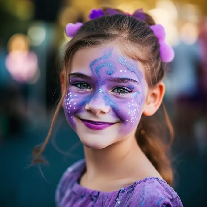 Face and Body Paint Purple (30gm)Non-Toxic High-Quality Paint for Children and Adults Halloween Makeup, Costumes, Festivals