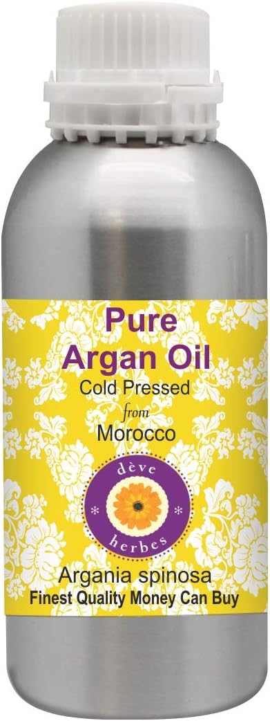 Deve Herbes Pure Argan (Moroccan) Oil (Argania spinosa) Cold Pressed 300ml (10 oz)