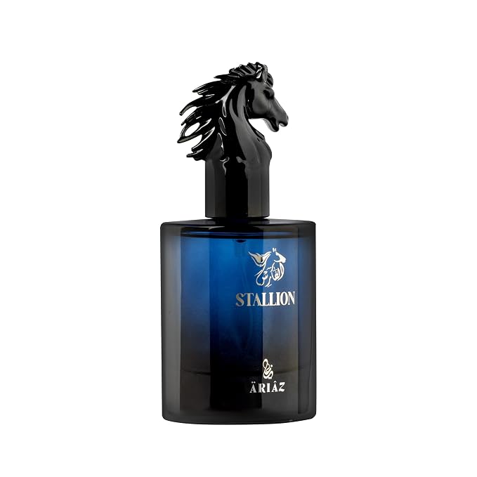 ARIAZ Stallion Men Eau De Parfum 3.4 Oz - Citrus Woody Cologne with Grapefruit, Ambrox, Woodsy Notes, Musk - Bright Daytime Fragrance for Summer
