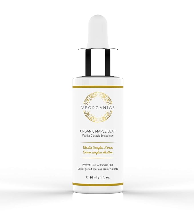 Organic Maple Leaf Elastin Complex Facial Serum - Rich in Vitamin C Serum - Face Serum Skin Care - Anti Aging Serum - Beauty & Personal Care Serum for Face - Facial Skin Care Products by VeOrganics