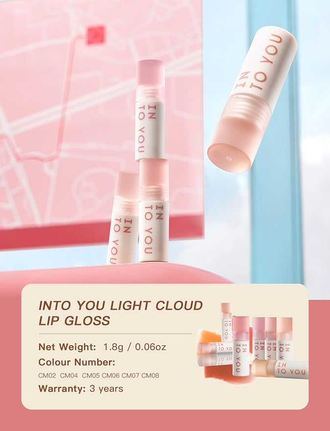 INTO YOU Matte Lipstick, Super Stay Long Lasting Waterproof, Lip Stain Soft Clay Mousse, Dual-Use For Lips And Cheek, Pink Lipstick (CM08)